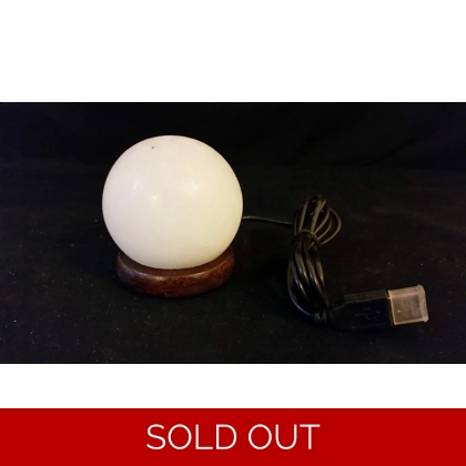 3 x Himalayan White Ball USB Colour Changing Lamp